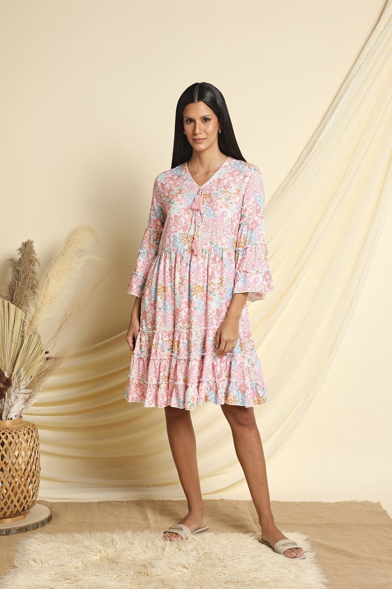 Ditsy Floral Printed Short Dress