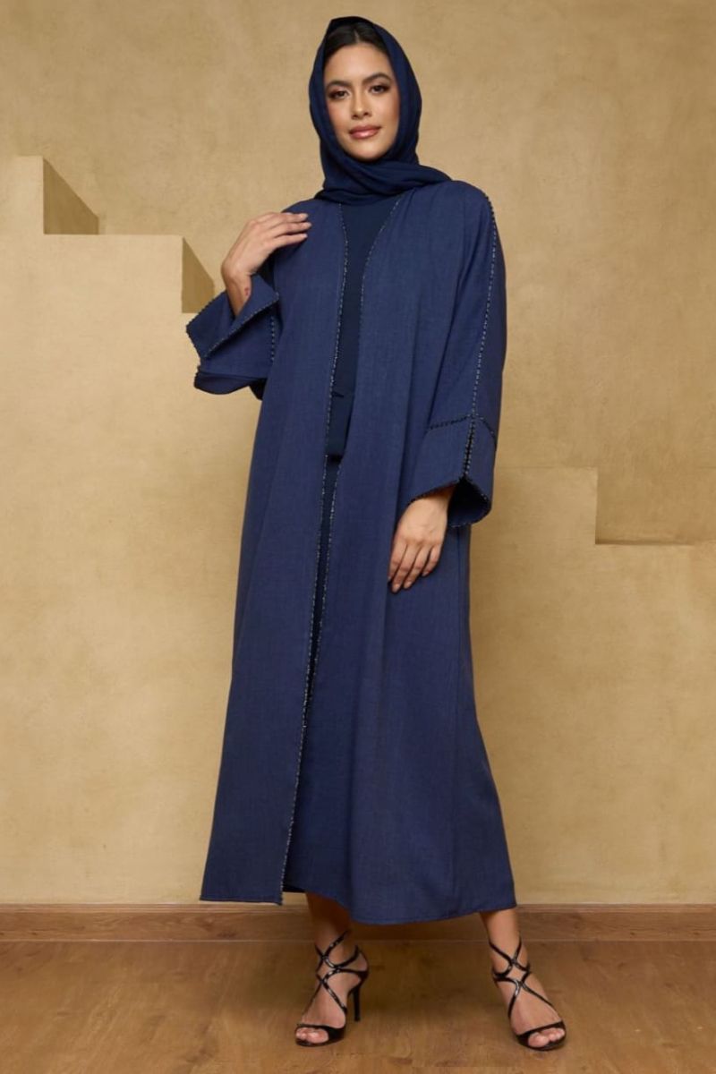 Blue Abaya with Inner Dress, Sheila and Belt