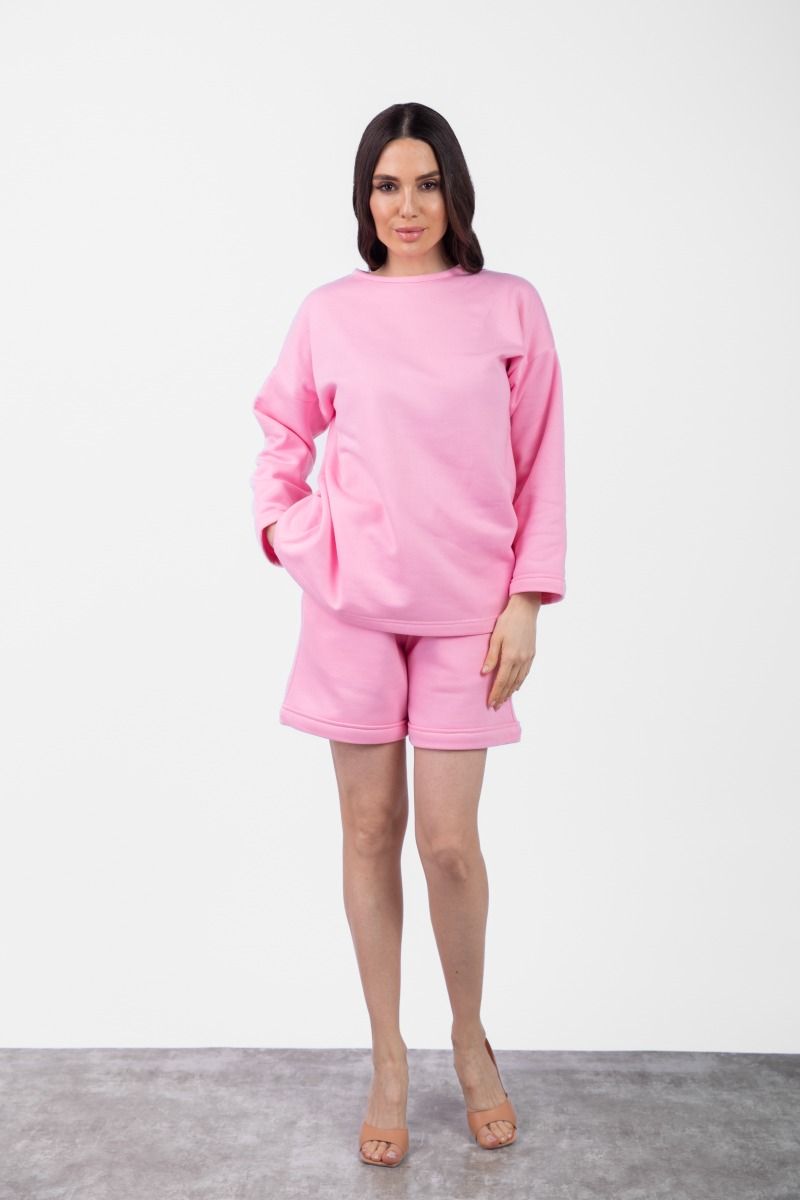 Pink Summery Shorts & Sweatshirt co-ord set