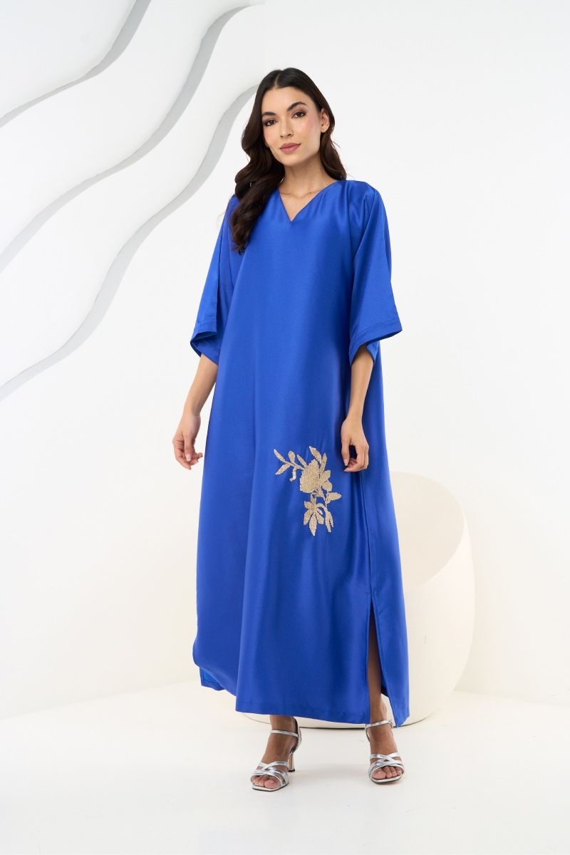 Blue Kaftan with Embroidery 