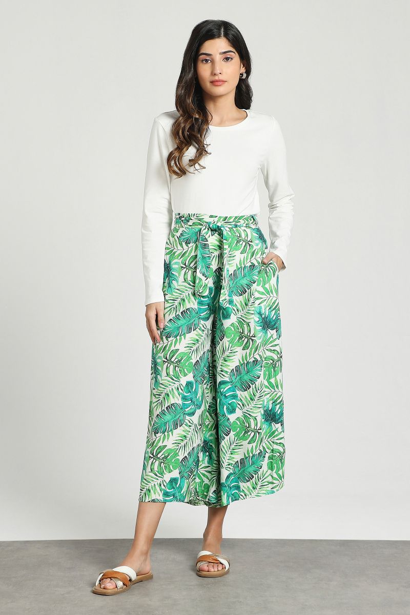 Full length Green loose wide fit Trousers